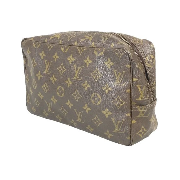 Louis Vuitton Bag Pouch Leather Trousse Toilette 28 M47522 Authentic - Picture 3 of 5